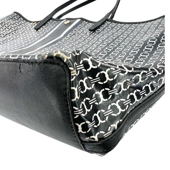 TORY BURCH Gemini Link Tote Black Shopper Large Bag Purse Luxury Designer - Picture 5 of 9